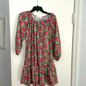 Floral drop waist dress